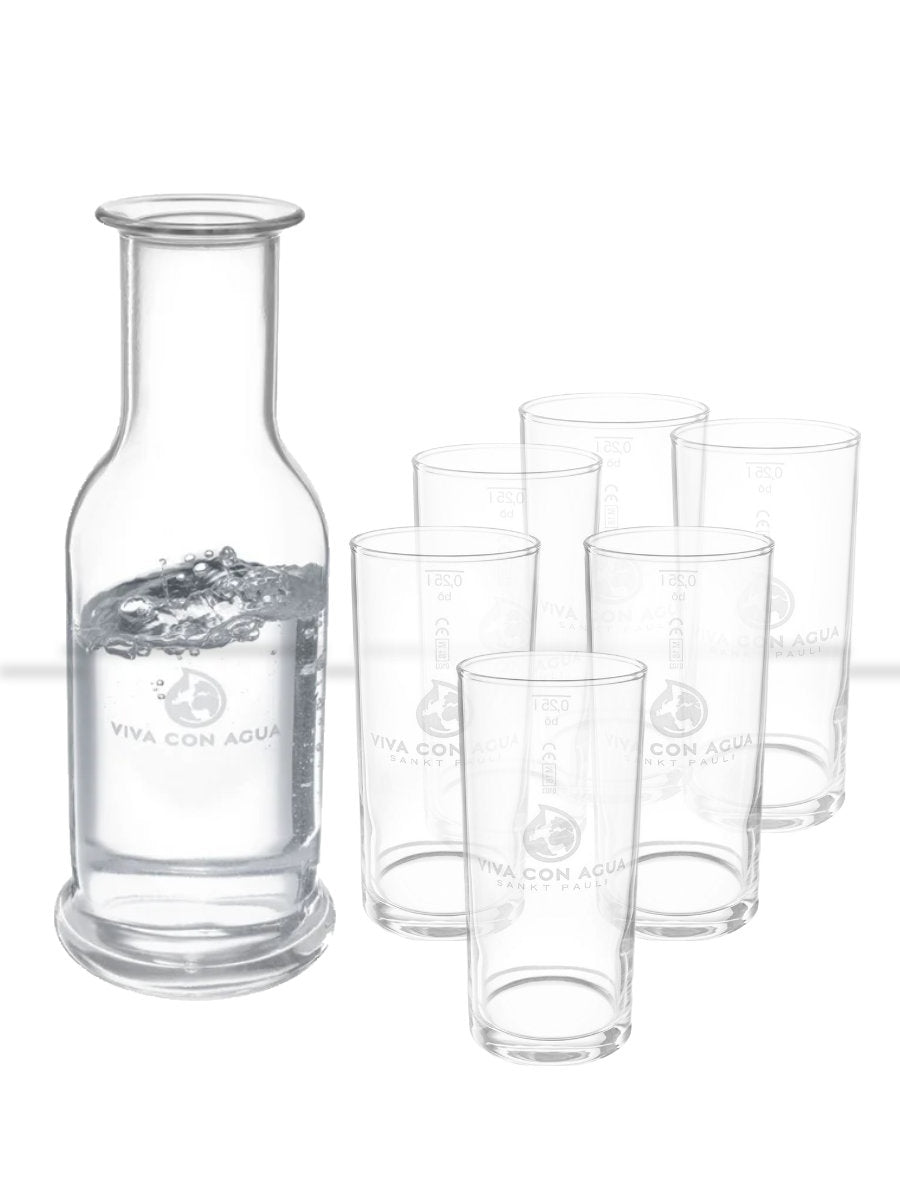 Spezialangebot: Gläser-Set und Karaffe von Viva con Agua