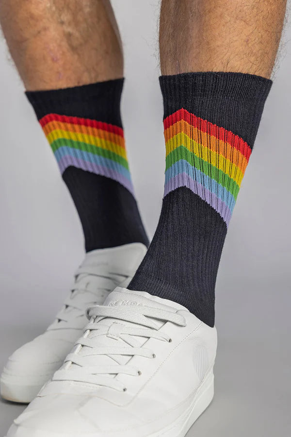 Socken Rainbow 2.0 (schräge Streifen)