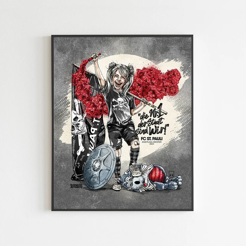 Artprint SutoSuto - FC St. Pauli Aufstiegsprint 2024