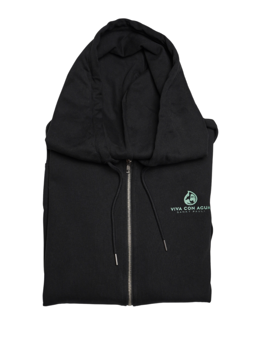 Zip-Hoodie by David Shillinglaw Schwarz