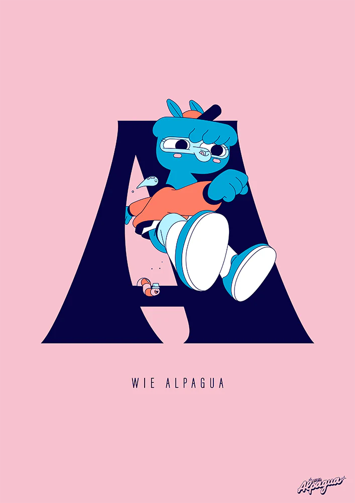 Poster Musclebeaver - A wie Alpagua